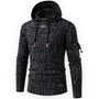 Herren Strickpullover mit Kapuze - Modischer Hoodie Style-Dunkelgrau-S-Luzern Mode