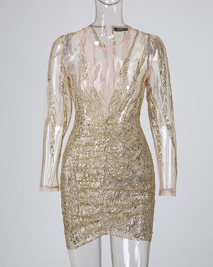Glamouröses Paillettenkleid für Partys und Events Damen-Luzern Mode