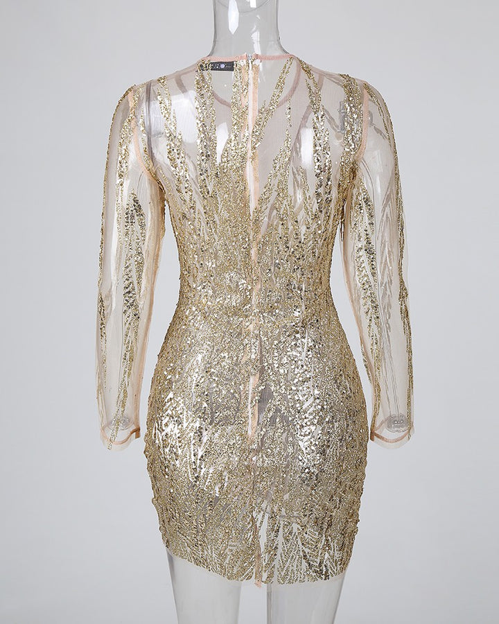 Glamouröses Paillettenkleid für Partys und Events Damen-Luzern Mode