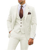 Herren Anzug Set Slim Fit Business Hochzeit Anzugmode-Weiß-XS-Luzern Mode