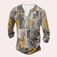Herren Sweatshirt | Mehrfarbig | Knöpfe | Locker | Patches-Crème-S-Luzern Mode