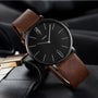 Herren Armbanduhr | Formell | Stilvoll | Luxuriös | Leder | Langlebig | Vielseitig | Rund-Braun/Schwarz-Luzern Mode