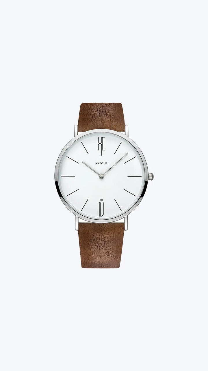 Herren Armbanduhr | Formell | Stilvoll | Luxuriös | Leder | Langlebig | Vielseitig | Rund-Luzern Mode