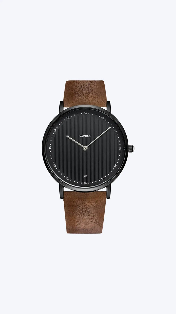 Herren Armbanduhr | Formell | Stilvoll | Luxuriös | Leder | Langlebig | Vielseitig | Rund-Luzern Mode