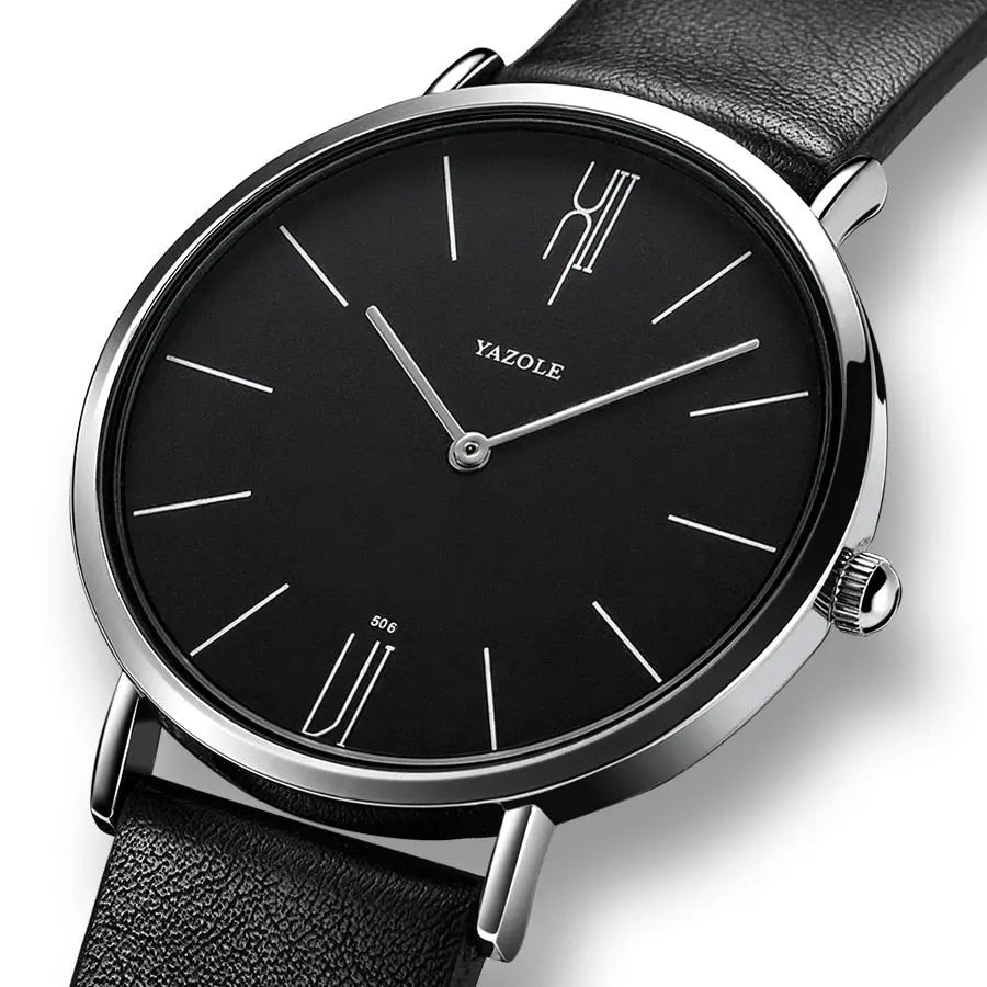 Herren Armbanduhr | Formell | Stilvoll | Luxuriös | Leder | Langlebig | Vielseitig | Rund-Luzern Mode