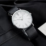 Herren Armbanduhr | Formell | Stilvoll | Luxuriös | Leder | Langlebig | Vielseitig | Rund-Schwarz/Weiß-Luzern Mode
