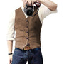 Herren Weste Anzugmode - Elegante Freizeitweste Online-Braun-S-Luzern Mode