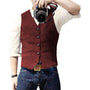 Herren Weste Anzugmode - Elegante Freizeitweste Online-Rot-S-Luzern Mode
