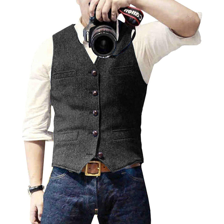 Herren Weste Anzugmode - Elegante Freizeitweste Online-Schwarz-S-Luzern Mode