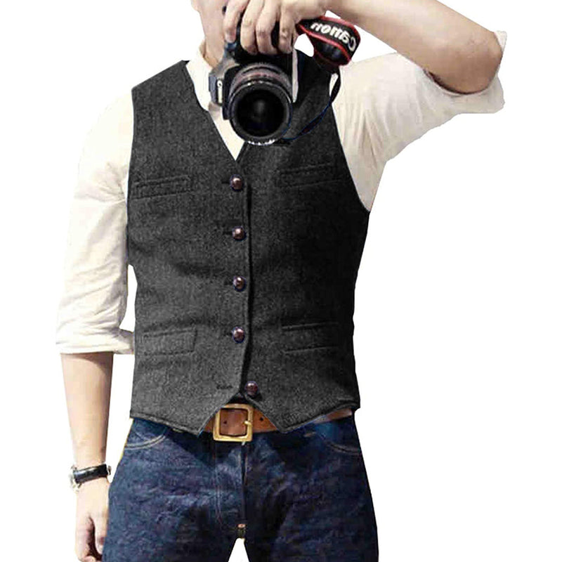 Herren Weste Anzugmode - Elegante Freizeitweste Online-Schwarz-S-Luzern Mode