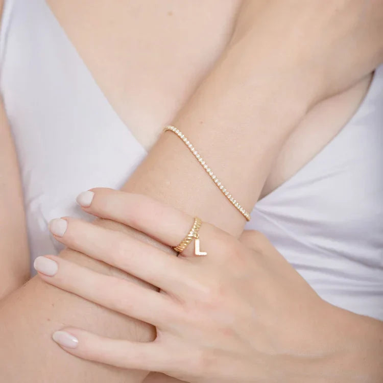 Damen Tennisarmband | Vergoldet Stilvoll Einzigartig Vielseitig Langlebig-Luzern Mode