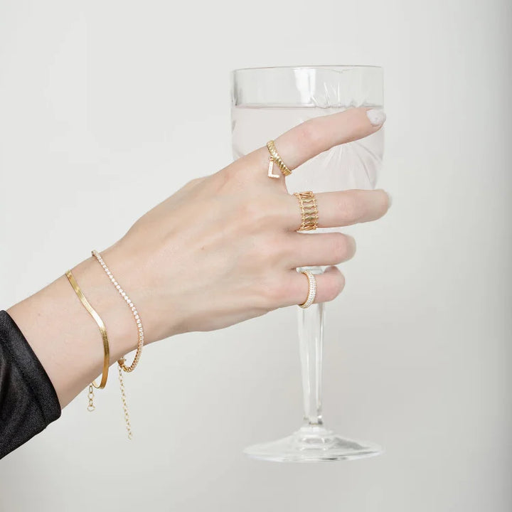 Damen Tennisarmband | Vergoldet Stilvoll Einzigartig Vielseitig Langlebig-Luzern Mode