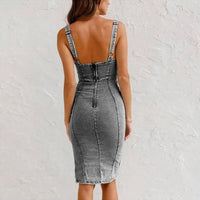 Stilvolles Midikleid Damen | Sommerkleid mit Schlitz | Figurbetont & bequem-Luzern Mode