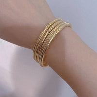 Damen Armband | Schlange Einzigartig Gold Silber Langlebig Stilvoll Vielseitig-Gold-Luzern Mode