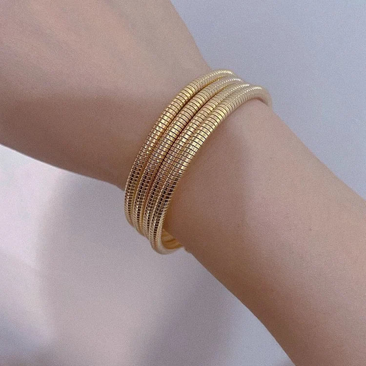 Damen Armband | Schlange Einzigartig Gold Silber Langlebig Stilvoll Vielseitig-Gold-Luzern Mode