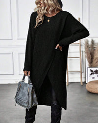 Damen Strickkleid Langarm Wintermode Bequemes Design-Luzern Mode