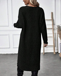 Damen Strickkleid Langarm Wintermode Bequemes Design-Luzern Mode