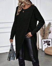 Damen Strickkleid Langarm Wintermode Bequemes Design-Luzern Mode