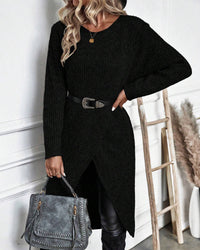 Damen Strickkleid Langarm Wintermode Bequemes Design-Luzern Mode