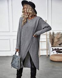 Damen Strickkleid Langarm Wintermode Bequemes Design-Luzern Mode
