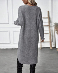Damen Strickkleid Langarm Wintermode Bequemes Design-Luzern Mode