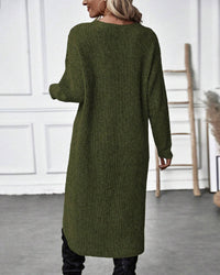 Damen Strickkleid Langarm Wintermode Bequemes Design-Luzern Mode