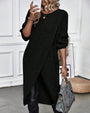 Damen Strickkleid Langarm Wintermode Bequemes Design-Schwarz-S-Luzern Mode