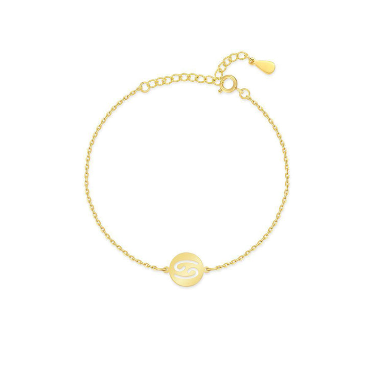Sternzeichen-Armband | Sterlingsilber Gold Anhänger Verstellbar Stilvoll-Gold-Krebs-Luzern Mode