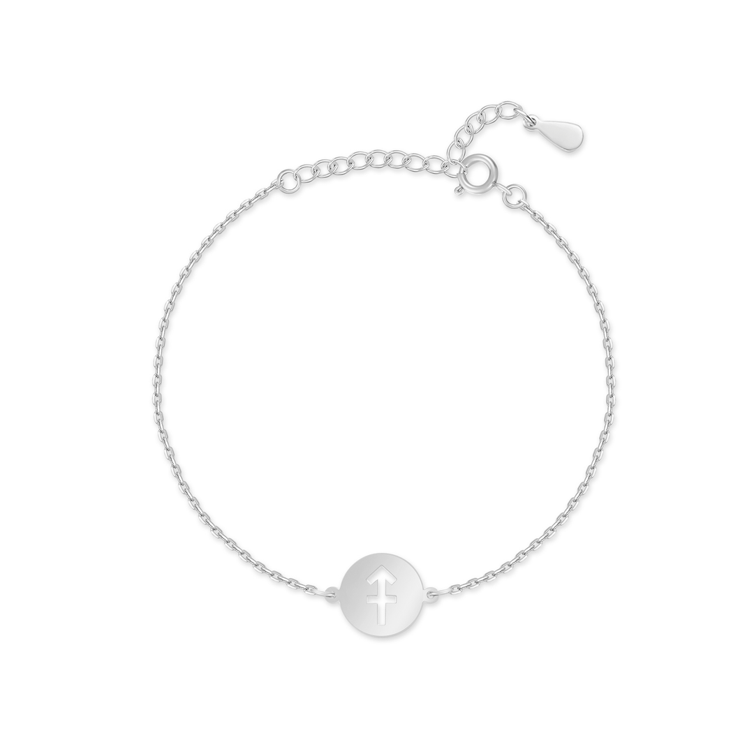 Sternzeichen-Armband | Sterlingsilber Gold Anhänger Verstellbar Stilvoll-Silber-Schütze-Luzern Mode