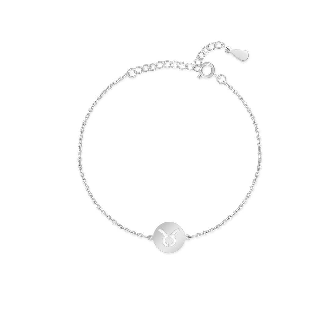 Sternzeichen-Armband | Sterlingsilber Gold Anhänger Verstellbar Stilvoll-Silber-Stier-Luzern Mode