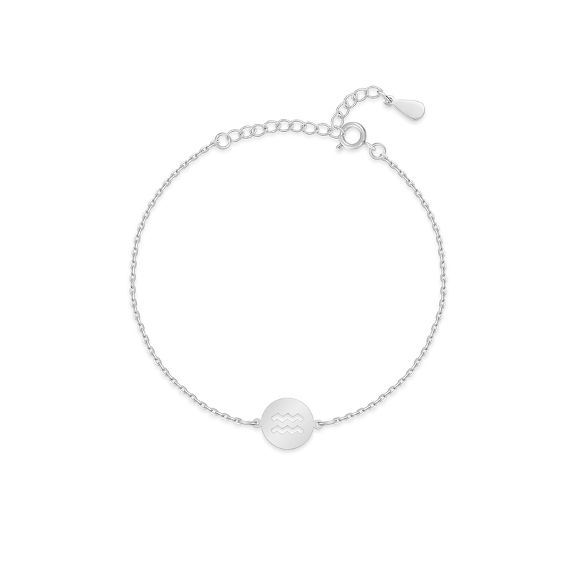 Sternzeichen-Armband | Sterlingsilber Gold Anhänger Verstellbar Stilvoll-Silber-Wassermann-Luzern Mode