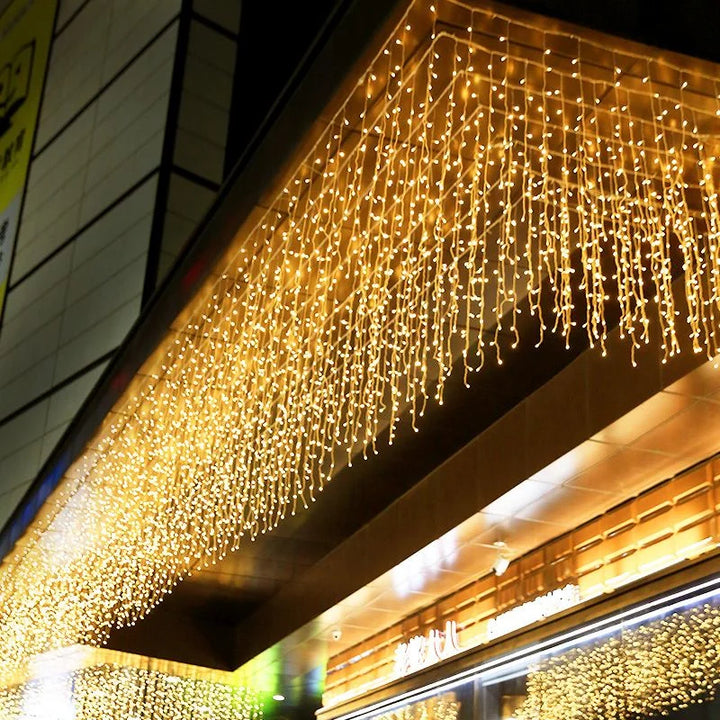 LED-Lichterkette | Stimmungsvolle Beleuchtung Funkelnd 4,8 Meter Vielseitig Weihnachten-Luzern Mode