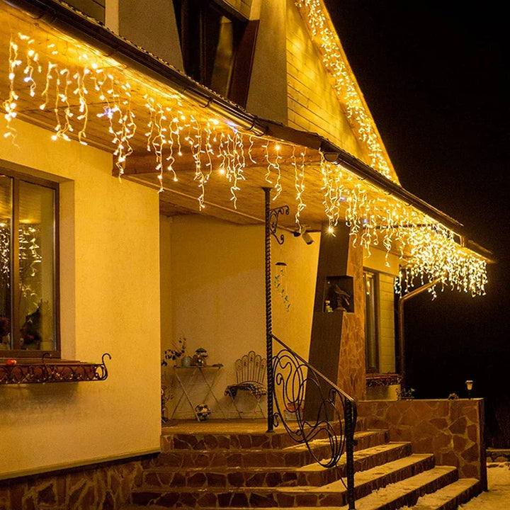 LED-Lichterkette | Stimmungsvolle Beleuchtung Funkelnd 4,8 Meter Vielseitig Weihnachten-Luzern Mode