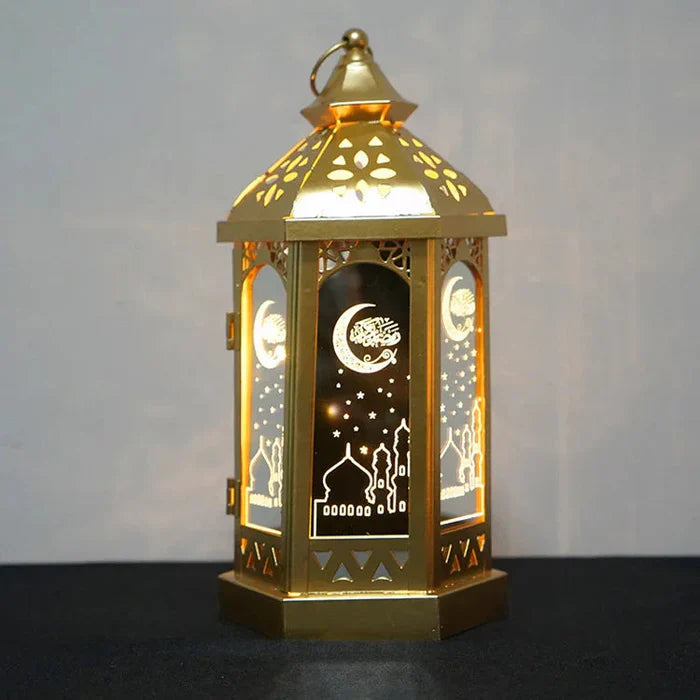 Stimmungsleuchte für Ramadan | Symbolisch Bedeutend Stimmungsvolles Stilvoll-Mond mit Moschee-Luzern Mode