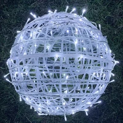 Garten Lichtkugel | LED | Nachhaltig | Stimmungsvoll | Wasserdicht | Verbindbar-Weiß-Luzern Mode