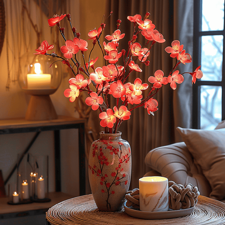 LED Zweig | Stimmungsvolles Funkeln Langlebig Vielseitig Warm Kabellos-Kirschblüten-Luzern Mode