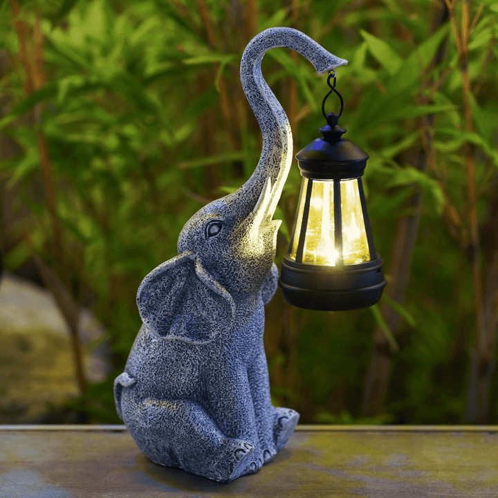 Gartenlampe | Solarenergie Elefant Stimmungsvolles Design Vielseitig Nachhaltig-Luzern Mode