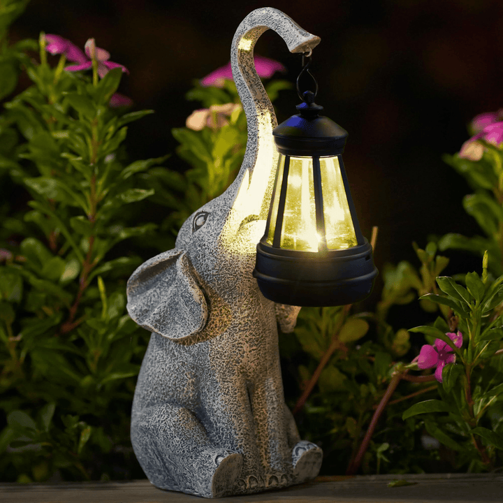 Gartenlampe | Solarenergie Elefant Stimmungsvolles Design Vielseitig Nachhaltig-Luzern Mode