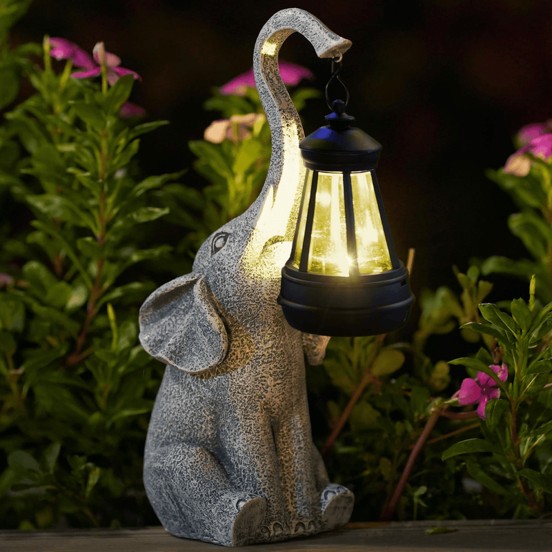 Gartenlampe | Solarenergie Elefant Stimmungsvolles Design Vielseitig Nachhaltig-Luzern Mode