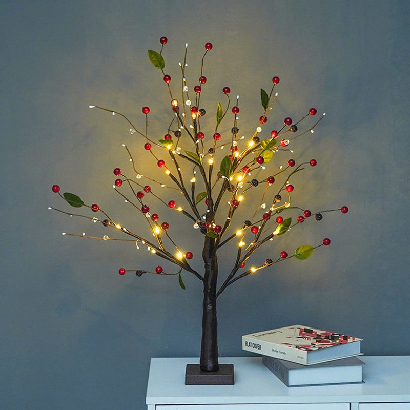 Dekorative Baum mit LED-Beleuchtung | Biegsam | Energiesparend-Rote Johannisbeere-Luzern Mode