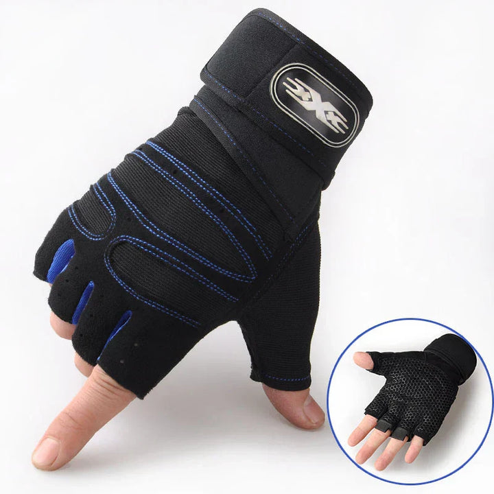 Fahrradhandschuhe Halbfinger für Herren und Damen Sport-Donkerblauw-S-Luzern Mode