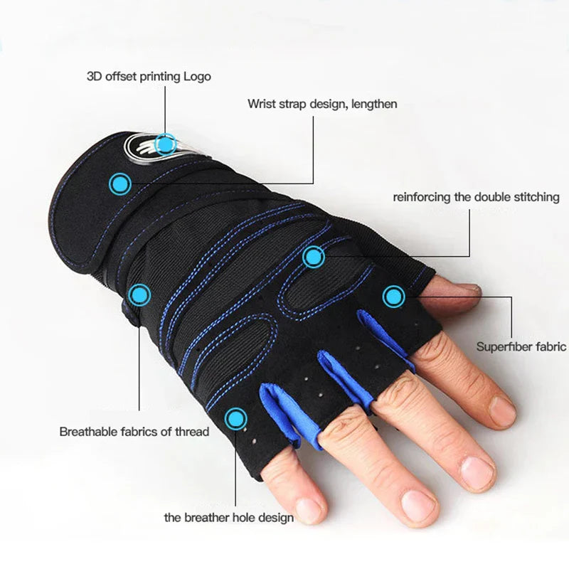 Fahrradhandschuhe Halbfinger für Herren und Damen Sport-Luzern Mode