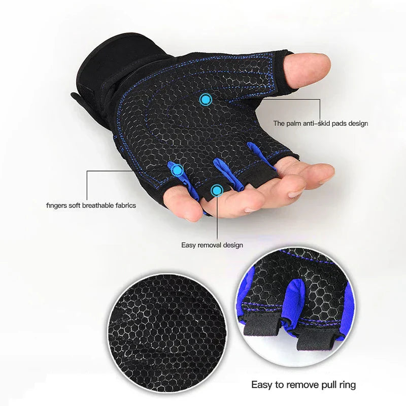 Fahrradhandschuhe Halbfinger für Herren und Damen Sport-Luzern Mode