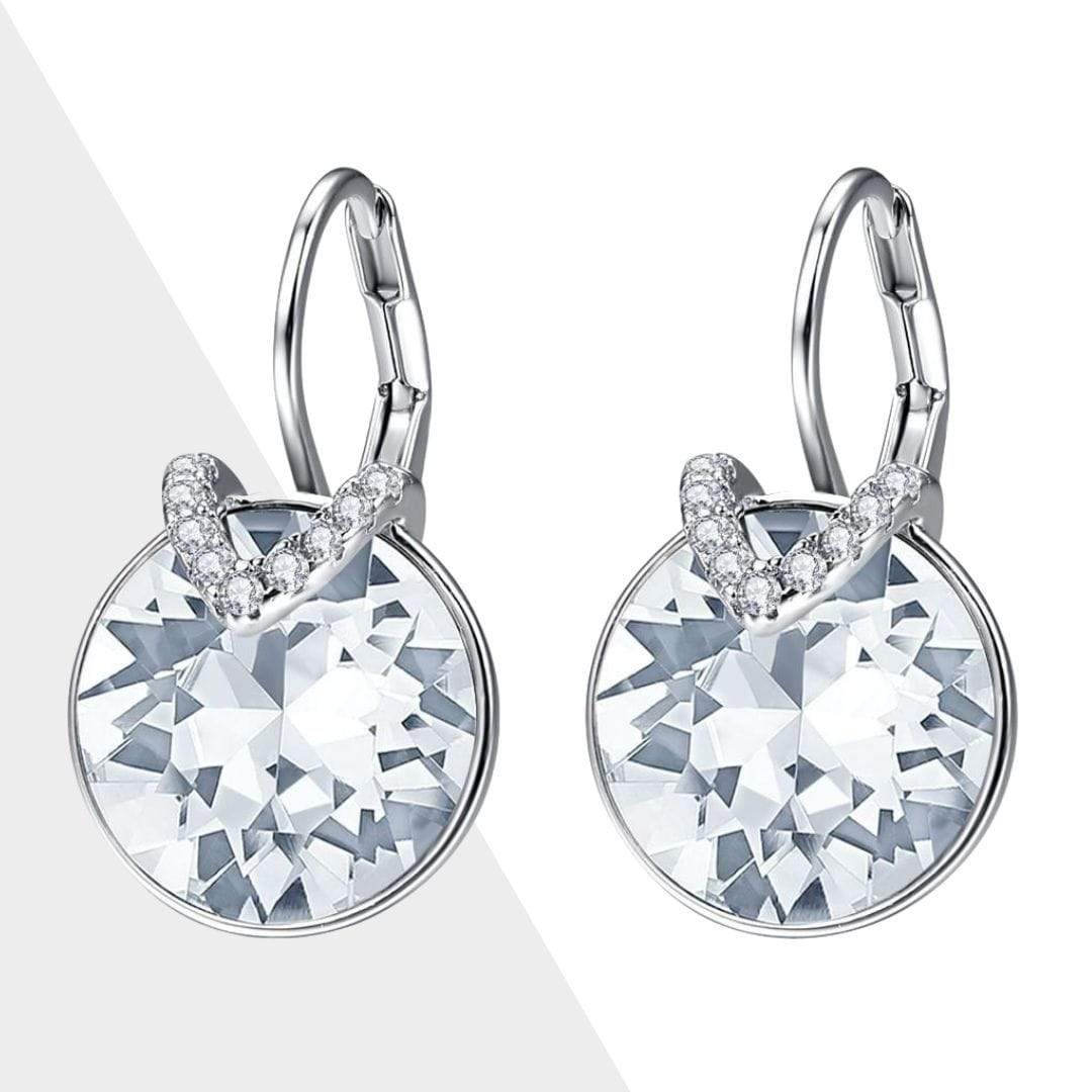 Ohrringe | Strass Festlich Auffällig Stilvoll Einzigartig Silber Langlebig-Luzern Mode