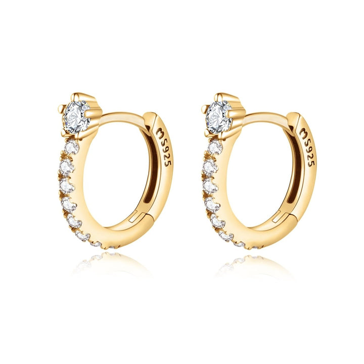 Ohrringe | Zirkonia Funkelnd Einzigartig Silber Gold Langlebig Stilvoll-Gold-Luzern Mode