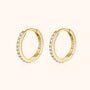 Ohrringe | Funkelnd Zirkonia Sterlingsilber Gold Stilvoll Einzigartig Rund-Gold-Luzern Mode
