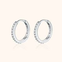 Ohrringe | Funkelnd Zirkonia Sterlingsilber Gold Stilvoll Einzigartig Rund-Silber-Luzern Mode