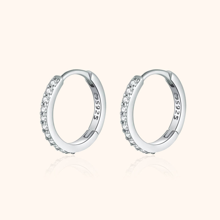 Ohrringe | Funkelnd Zirkonia Sterlingsilber Gold Stilvoll Einzigartig Rund-Silber-Luzern Mode
