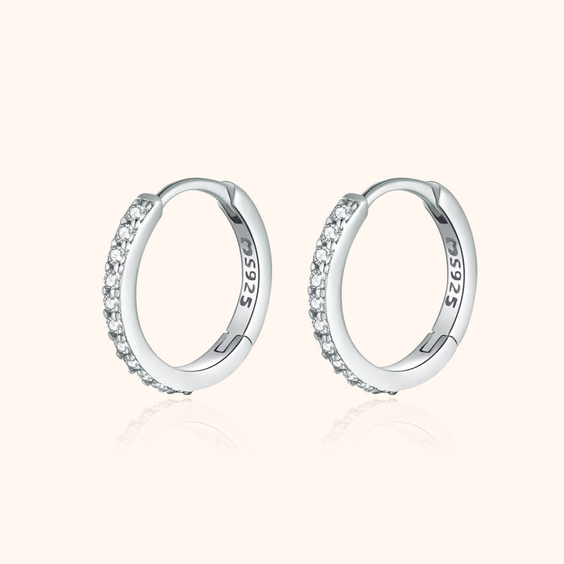 Ohrringe | Funkelnd Zirkonia Sterlingsilber Gold Stilvoll Einzigartig Rund-Silber-Luzern Mode