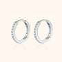 Ohrringe | Funkelnd Zirkonia Sterlingsilber Gold Stilvoll Einzigartig Rund-Silber-Luzern Mode